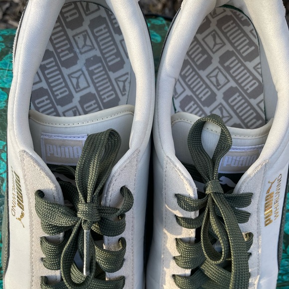 Puma Men's Whirlwind Classic Marshmallow- Thyme White and Green Sneakers - Picture 9 of 12